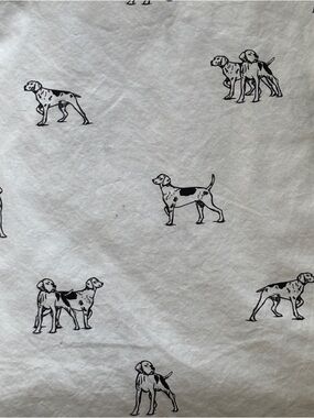 Dog Print Mens Short Sleeve - White and Black Button Up Shirt. Size XL. EUC